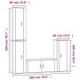 TV-Möbelset 4-teilig aus glänzend weißem Sperrholz von vidaXL, TV-Möbel - Ref: Foro24-3188792, Preis: 254,92 €, Rabatt: %