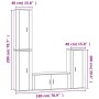 TV-Möbelset 4-teilig aus glänzend weißem Sperrholz von vidaXL, TV-Möbel - Ref: Foro24-3188792, Preis: 258,11 €, Rabatt: %