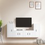 Set de muebles para TV 4 piezas madera contrachapada blanco de vidaXL, Muebles TV - Ref: Foro24-3188550, Precio: 176,03 €, De...