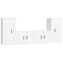 4-teiliges TV-Möbelset aus Sperrholz weiß von vidaXL, TV-Möbel - Ref: Foro24-3188550, Preis: 173,31 €, Rabatt: %