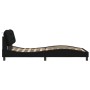 Estructura de cama sin colchón tela negro 100x200 cm