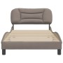 Estructura de cama sin colchón tela gris taupe 100x200 cm