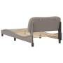 Estructura de cama sin colchón tela gris taupe 100x200 cm