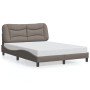 Estructura de cama sin colchón tela gris taupe 120x200 cm en Camas y somieres | Comprar online en Foro24