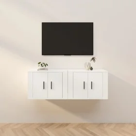 Wand-TV-Möbel 2 Stück weiß 57x34,5x40 cm von vidaXL, TV-Möbel - Ref: Foro24-3188334, Preis: 74,97 €, Rabatt: %