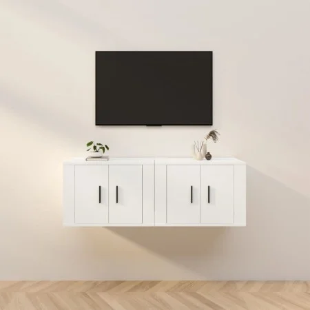 Muebles para TV de pared 2 uds blanco 57x34,5x40 cm de vidaXL, Muebles TV - Ref: Foro24-3188334, Precio: 74,97 €, Descuento: %