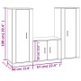 3-teiliges TV-Möbelset aus weißem Sperrholz von vidaXL, TV-Möbel - Ref: Foro24-3188742, Preis: 147,55 €, Rabatt: %