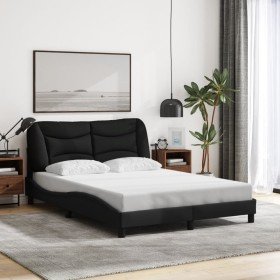 Cama sin colchón tela negro 140x190 cm en Camas y somieres | Comprar online en Foro24