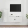 Set de muebles de TV 2 pzas madera contrachapada blanco brillo de vidaXL, Muebles TV - Ref: Foro24-3188736, Precio: 133,50 €,...