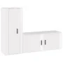 Set de muebles de TV 2 pzas madera contrachapada blanco brillo de vidaXL, Muebles TV - Ref: Foro24-3188736, Precio: 133,50 €,...