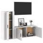 Set de muebles de TV 2 pzas madera contrachapada blanco brillo de vidaXL, Muebles TV - Ref: Foro24-3188736, Precio: 133,50 €,...
