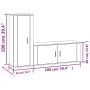 Set de muebles de TV 2 pzas madera contrachapada blanco brillo de vidaXL, Muebles TV - Ref: Foro24-3188736, Precio: 133,50 €,...