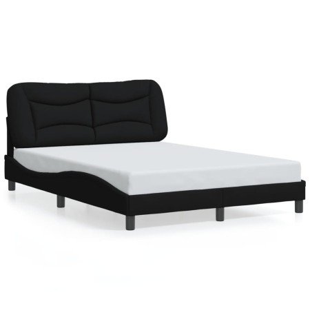Cama sin colchón tela negro 140x200 cm en Camas y somieres | Comprar online en Foro24