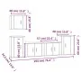 TV-Möbelset 5-teilig aus glänzend weißem Sperrholz von vidaXL, TV-Möbel - Ref: Foro24-3188560, Preis: 178,89 €, Rabatt: %