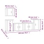 TV-Möbelset 5-teilig aus glänzend weißem Sperrholz von vidaXL, TV-Möbel - Ref: Foro24-3188560, Preis: 181,12 €, Rabatt: %