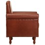 Sillón butaca de cuero auténtico marrón