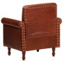 Sillón butaca de cuero auténtico marrón