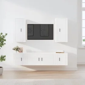 Set TV-Möbel 5 Stück Sperrholz glänzend weiß von vidaXL, TV-Möbel - Ref: Foro24-3188680, Preis: 226,42 €, Rabatt: %