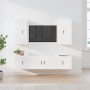 Set TV-Möbel 5 Stück Sperrholz glänzend weiß von vidaXL, TV-Möbel - Ref: Foro24-3188680, Preis: 229,39 €, Rabatt: %