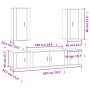 Set TV-Möbel 5 Stück Sperrholz glänzend weiß von vidaXL, TV-Möbel - Ref: Foro24-3188680, Preis: 229,39 €, Rabatt: %