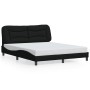 Cama sin colchón tela negro 160x200 cm