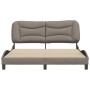 Cama sin colchón tela gris taupe 160x200 cm
