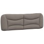 Cama sin colchón tela gris taupe 160x200 cm