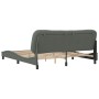 Cama sin colchón de tela gris oscuro 180x200 cm