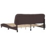 Cama sin colchón de tela marrón oscuro 180x200 cm