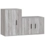 TV-Möbelset 2-teilig Sonoma graues Sperrholz von vidaXL, TV-Möbel - Ref: Foro24-3188452, Preis: 85,96 €, Rabatt: %