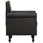Sillón butaca de cuero auténtico negro