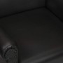Sillón butaca de cuero auténtico negro