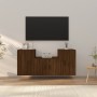 TV-Möbelset 3-teilig, braunes Eichensperrholz von vidaXL, TV-Möbel - Ref: Foro24-3188389, Preis: 112,74 €, Rabatt: %