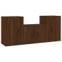 Set de muebles para TV 3 pzas madera contrachapada roble marrón de vidaXL, Muebles TV - Ref: Foro24-3188389, Precio: 114,22 €...