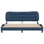 Cama sin colchón tela azul 180x200 cm