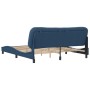 Cama sin colchón tela azul 180x200 cm