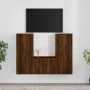 TV furniture set 3 pieces brown oak plywood by vidaXL, TV Furniture - Ref: Foro24-3188749, Price: 154,93 €, Discount: %