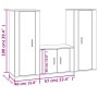 TV-Möbelset 3-teilig, braunes Eichensperrholz von vidaXL, TV-Möbel - Ref: Foro24-3188749, Preis: 156,76 €, Rabatt: %