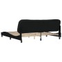 Cama sin colchón tela negro 200x200 cm