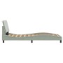 Estructura de cama sin colchón terciopelo gris claro 80x200 cm