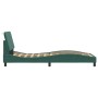 Estructura de cama sin colchón terciopelo verde oscuro 80x200cm