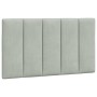 Estructura de cama sin colchón terciopelo gris claro 90x190 cm