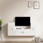 TV-Möbelset 3-teilig aus glänzend weißem Sperrholz von vidaXL, TV-Möbel - Ref: Foro24-3188536, Preis: 177,54 €, Rabatt: %
