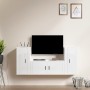 TV-Möbelset 3-teilig aus glänzend weißem Sperrholz von vidaXL, TV-Möbel - Ref: Foro24-3188536, Preis: 179,84 €, Rabatt: %