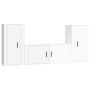 TV-Möbelset 3-teilig aus glänzend weißem Sperrholz von vidaXL, TV-Möbel - Ref: Foro24-3188536, Preis: 179,84 €, Rabatt: %