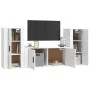 TV-Möbelset 3-teilig aus glänzend weißem Sperrholz von vidaXL, TV-Möbel - Ref: Foro24-3188536, Preis: 177,54 €, Rabatt: %