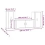 TV-Möbelset 3-teilig aus glänzend weißem Sperrholz von vidaXL, TV-Möbel - Ref: Foro24-3188536, Preis: 177,54 €, Rabatt: %