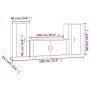 TV-Möbelset 3-teilig aus glänzend weißem Sperrholz von vidaXL, TV-Möbel - Ref: Foro24-3188536, Preis: 179,84 €, Rabatt: %