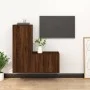 TV-Möbelset 2-teilig, braunes Eichensperrholz von vidaXL, TV-Möbel - Ref: Foro24-3188725, Preis: 98,13 €, Rabatt: %