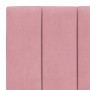 Estructura de cama sin colchón terciopelo rosa 90x190 cm